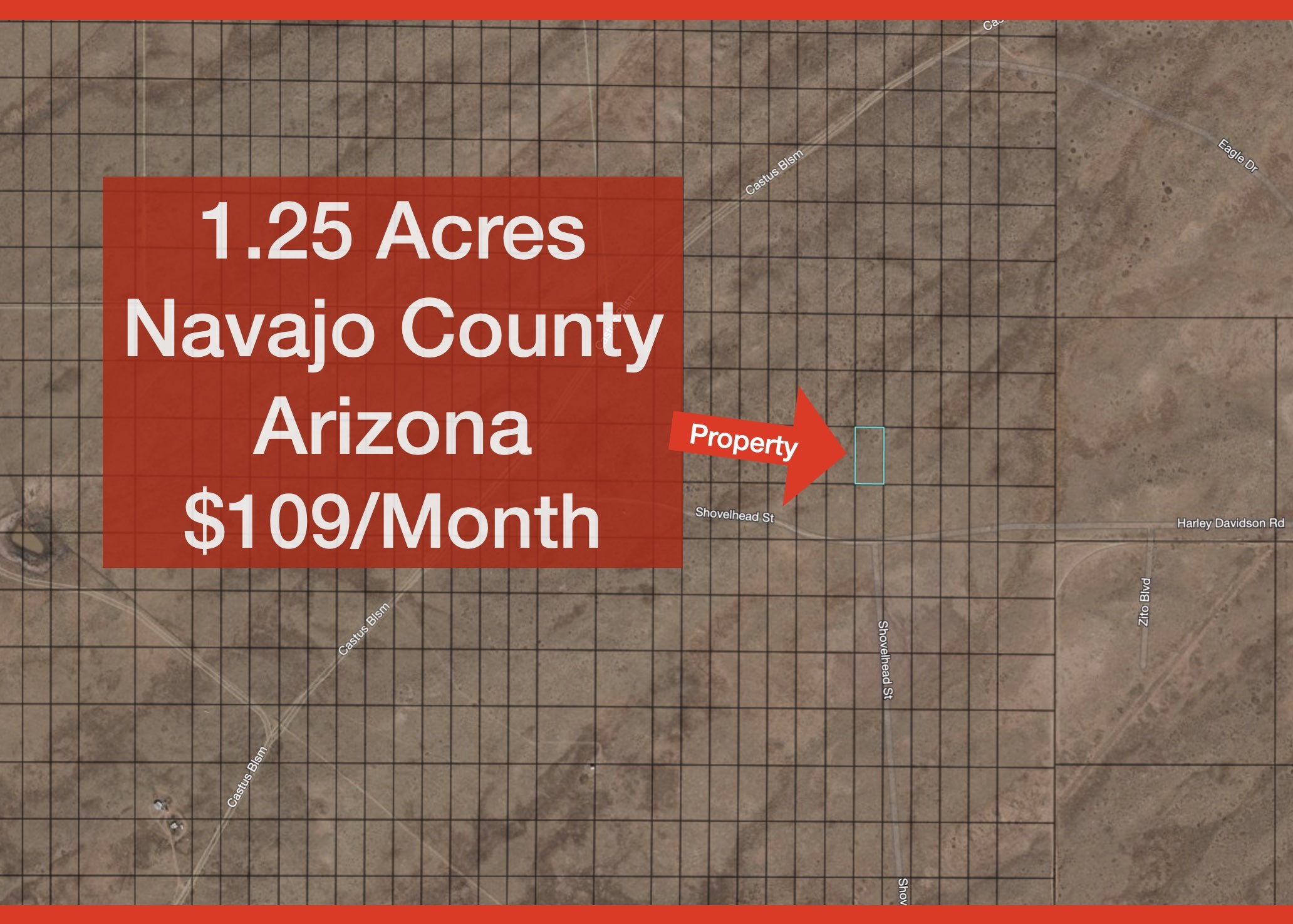Navajo County Holbrook, Arizona Property 1.25 Acres For Sale